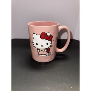 Sanrio HELLO KITTY 20O2 LOST HIKING PINK COFFEE MUG.. Don't Follow Me I'm Lost